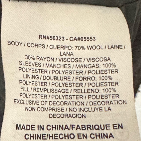 Nike Sportswear Mens Varsity Wool Blend Full Zip Jacket Charcoal Black~XXL - Picture 4 of 6